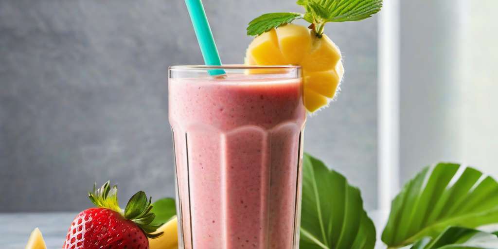 Receta y beneficios de un batido de fresa y plátano